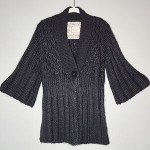 Grey Alpaca Blend Y2K Cardigan Medium